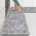 thumbnail image 1 of Anti Fatigue Fall Kitchen Mats, Boho Distressed Kitchen Floor Mats 17"x47"+17"x30", Non Slip Waterproof Kitchen Rugs, Padded Comfort Standing Mats for Laundry, Office, Sink, Desk Orange Multi, 1 of 6