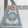 thumbnail image 1 of Anti Fatigue Fall Kitchen Mats, Boho Distressed Kitchen Floor Mats 17"x47"+17"x30", Non Slip Waterproof Kitchen Rugs, Padded Comfort Standing Mats for Laundry, Office, Sink, Desk Orange Multi, 1 of 6