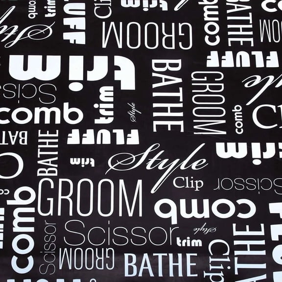 Anti Fatigue Floor Mats Groomer Stylist Barber Workstation Pawprint or Graffiti (Graffiti - Black)