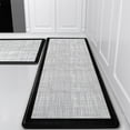 thumbnail image 1 of Anti Fatigue Kitchen Mat [2 PCS], Cushioned Non-Skid, Waterproof Floor Mat, Ergonomic Comfort Foam Standing Rugs for Floor, Kitchen, Office, Sink, Laundry - Black and Grey, 1 of 6