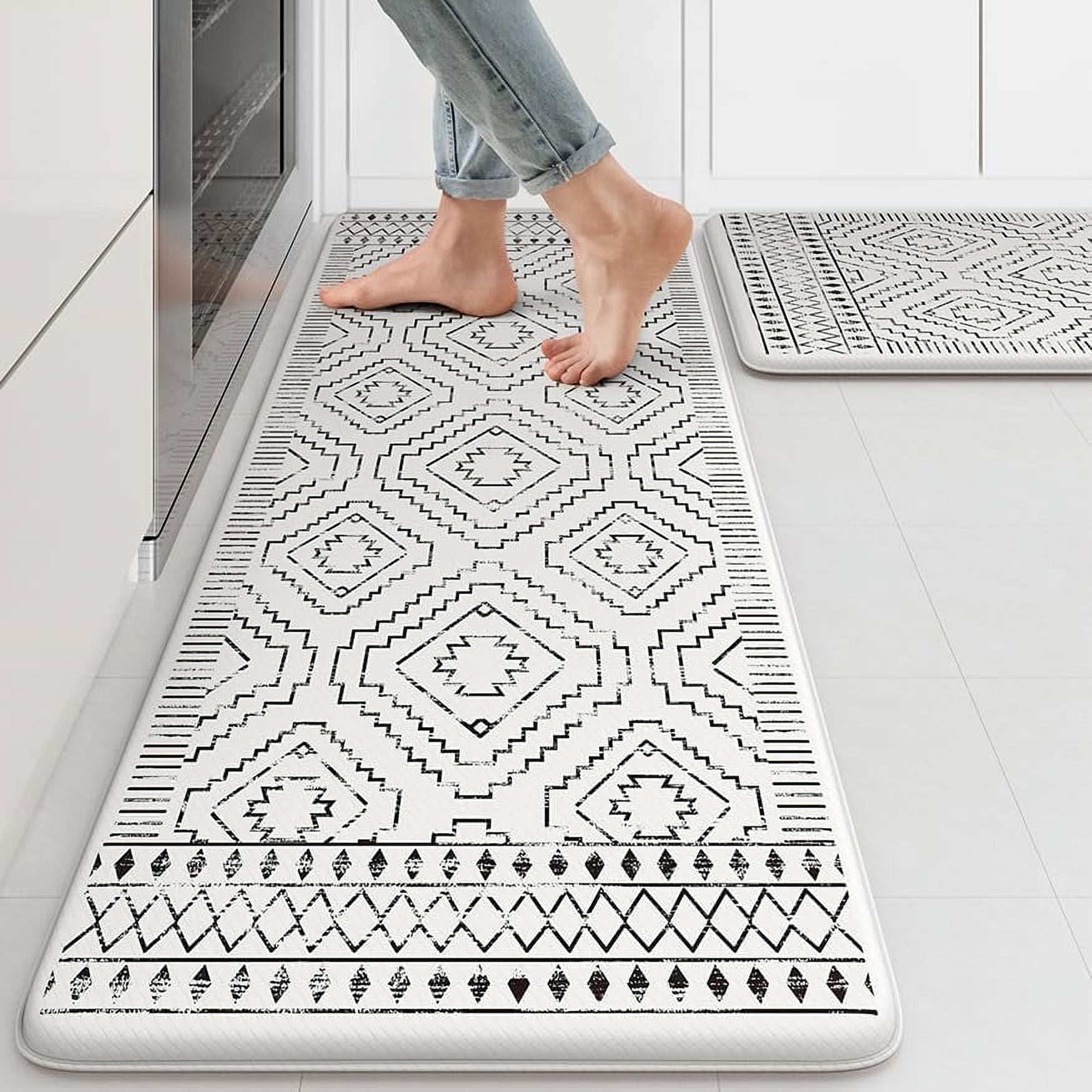 Customer reviews for Anti Fatigue Kitchen Mat,Black and White Kitchen ...