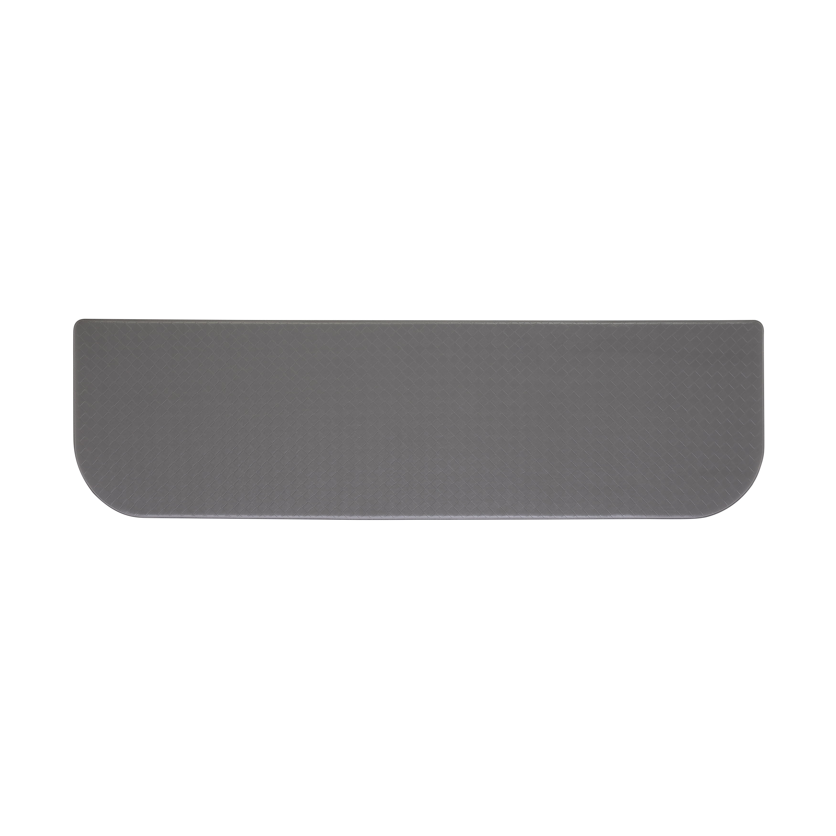 Charcoal Gray PVC Semi-Circle Anti-Fatigue Kitchen Mat
