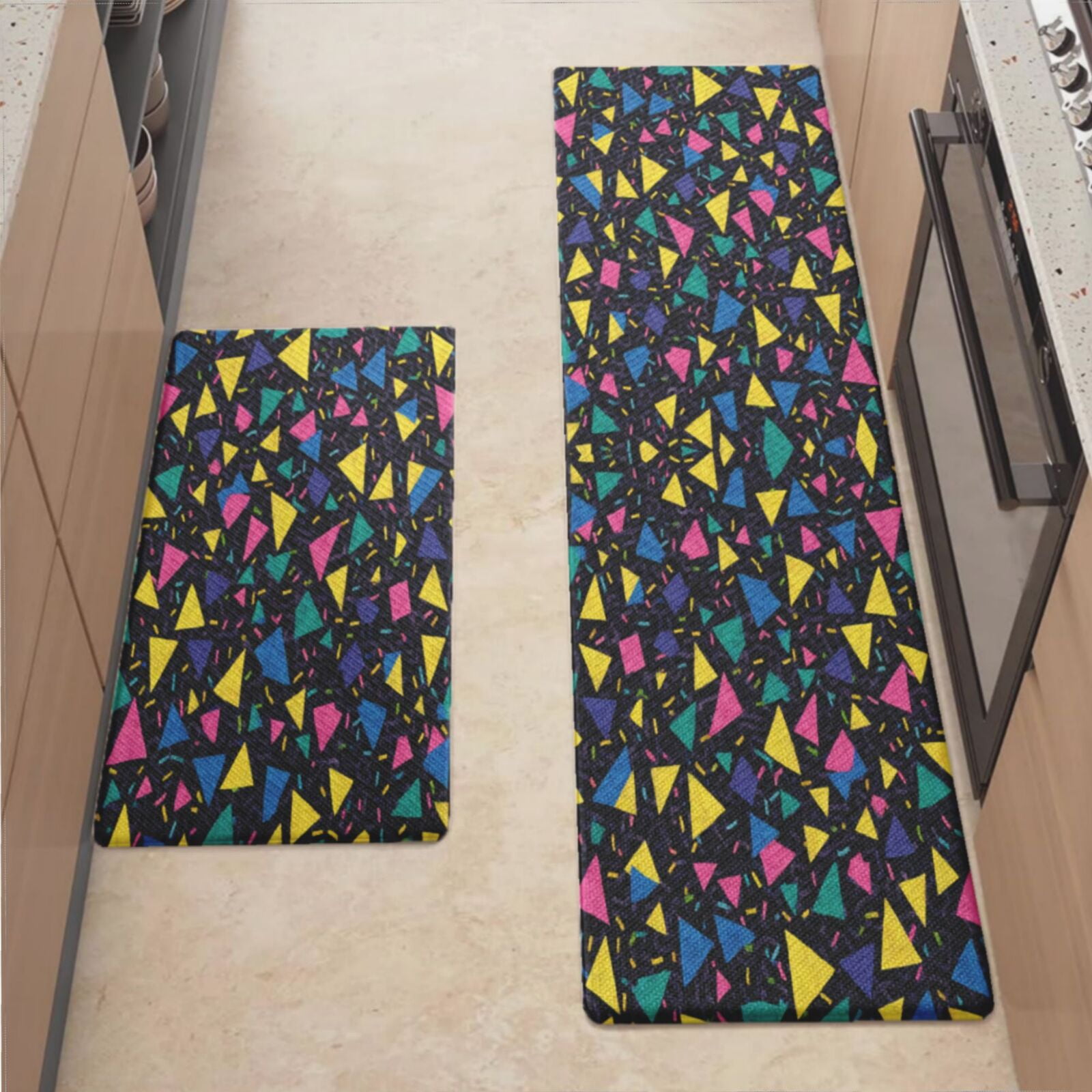 Anti Fatigue Kitchen Mat, Colorful Kitchen Rugs Non Slip, Cushioned ...