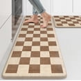 thumbnail image 1 of Anti Fatigue Kitchen Mat, Farmhouse Checkered Kitchen Rugs, Kitchen Floor Mats Non-Slip,Comfort Kitchen Mats for Floor Sink, Laundry, Office, Desk Khaki and Beige 17"x47"+17"x29", 1 of 6