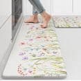 thumbnail image 1 of Anti Fatigue Kitchen Mat for Floor, Farmhouse Floral Kitchen Rugs Sets of 2, Kitchen Floor Mats Non-Slip, Cushioned Standing Mat for Sink, Laundry, Desk, Home White 17"x47"+17"x29", 1 of 8