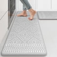 thumbnail image 1 of Anti Fatigue Kitchen Mat,Grey Farmhouse Kitchen Rugs Sets of 2,Cushioned Non Slip Kitchen Floor Mats,Morocco Geometric Standing Mats for Sink,Laundry, Office,Desk 17"x47"+17"x29", 1 of 6