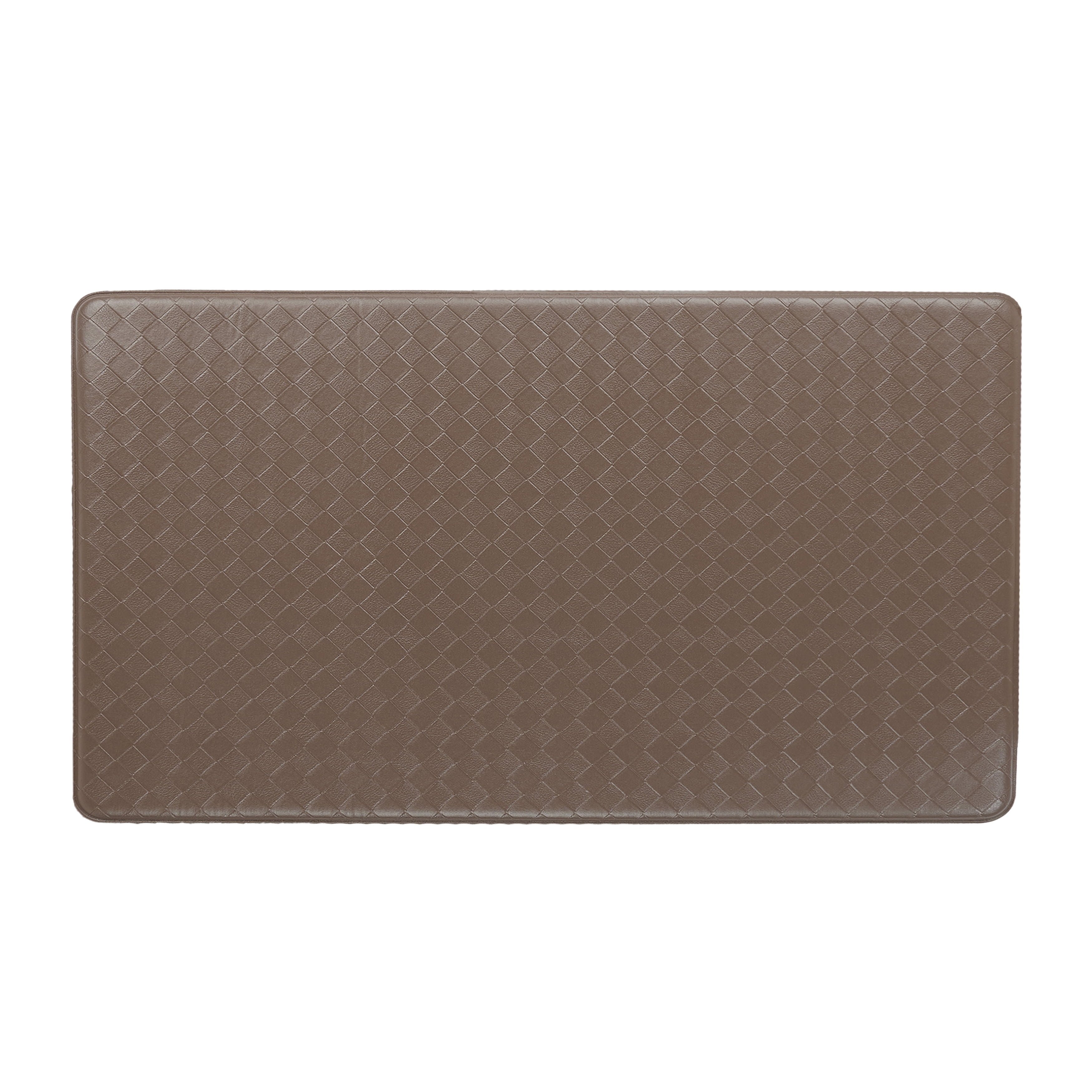 Mocha Basketweave Anti-Fatigue Kitchen Mat 17.5" x 48"