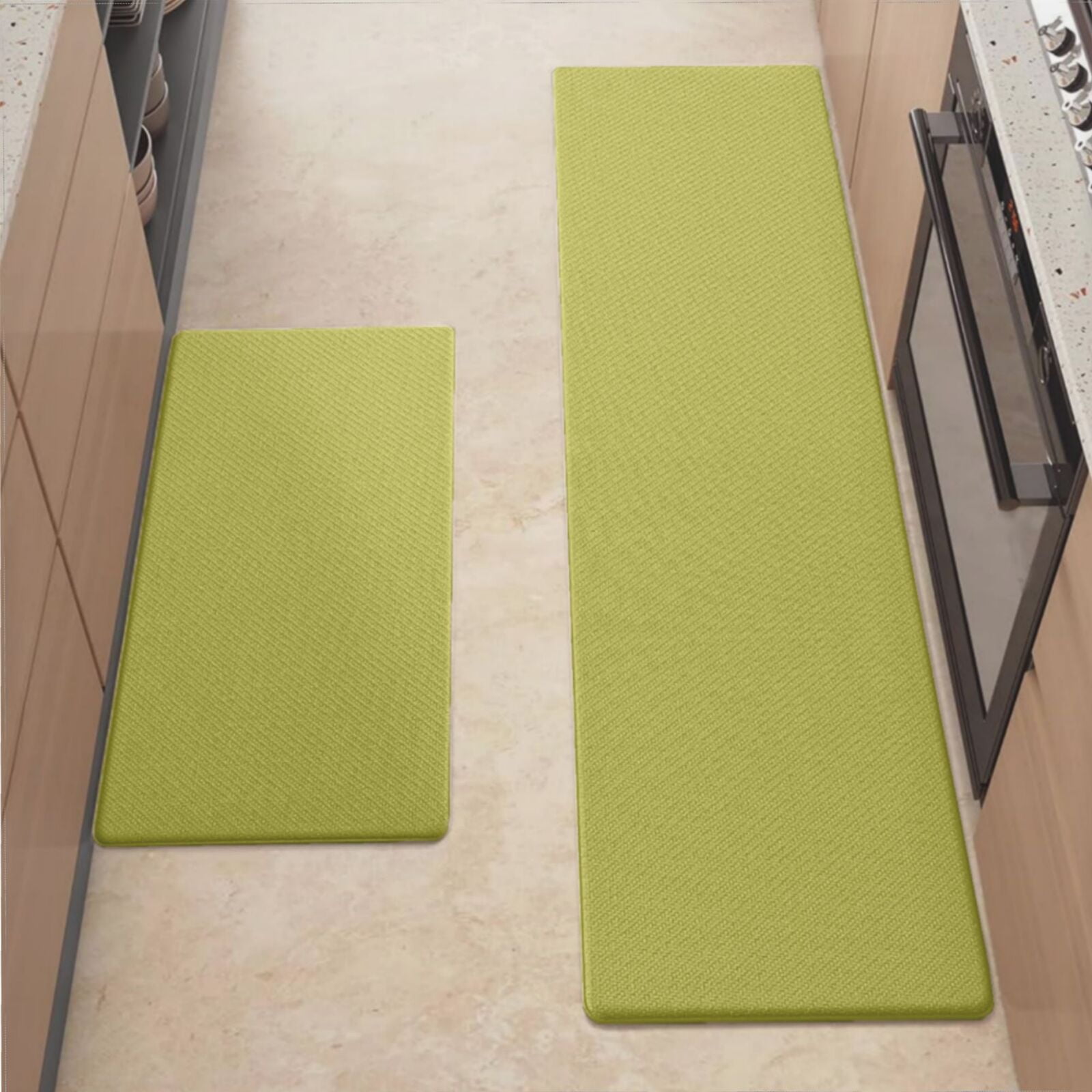 Anti Fatigue Kitchen Mat, Olive Green Kitchen Rugs Non Slip, Cushioned ...