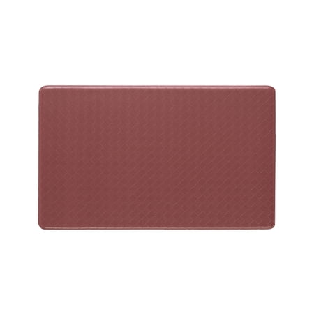 Anti-Fatigue Kitchen Mat, Red, Playa Basketweave by Chef Gear, 17.5 in. x 32 in.