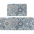 thumbnail image 1 of Anti Fatigue Kitchen Mat Set of 2 Blue Cushioned Kitchen Rugs Comfort Floor Mat Waterproof Non Slip Kitchen Carpet Rug Runner for Sink Laundry 17"x48"+17"x28", 1 of 6