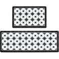thumbnail image 1 of Anti Fatigue Kitchen Mat Set of 2, Kitchen Floor Mat, Cushioned Kitchen Rug, Non Slip Comfort Kitchen Standing Mat for Kitchen Floor, Black Star Tile, 17.3"x27.6"+17.3"x47.2", 1 of 6