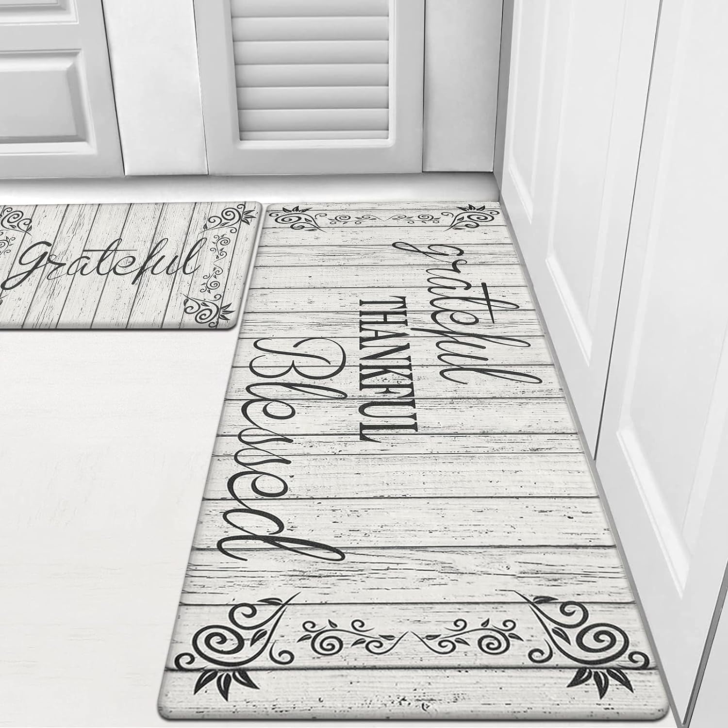 Anti Fatigue Kitchen Mat Set of 2 Non Slip Cushioned Kitchen Mats for ...