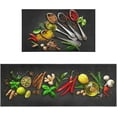 thumbnail image 1 of Anti Fatigue Kitchen Mat Set 2 Pieces, Cushioned Kitchen Mat & Rugs, Kitchen Standing Mat Black Kitchen Rug Waterproof Non Slip Kitchen Runner for Kitchen, Laundry 17x30+17x48inch, 1 of 6
