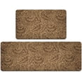thumbnail image 1 of Anti Fatigue Kitchen Mat Set of 2 Pieces,Farmhouse Brown Kitchen Rugs and Mats,Waterproof Non Slip Memory Foam Cushioned Comfort Kitchen Floor Mat,Padded Kitchen Mats for, 1 of 6
