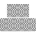 thumbnail image 1 of Anti Fatigue Kitchen Mat Set of 2 Pieces,Grey Kitchen Rugs and Mats,Waterproof Non Slip Memory Foam Cushioned Comfort Kitchen Floor Mat,Padded Kitchen Mats for Standing(17‘‘x30‘‘+17‘‘x47‘‘), 1 of 6