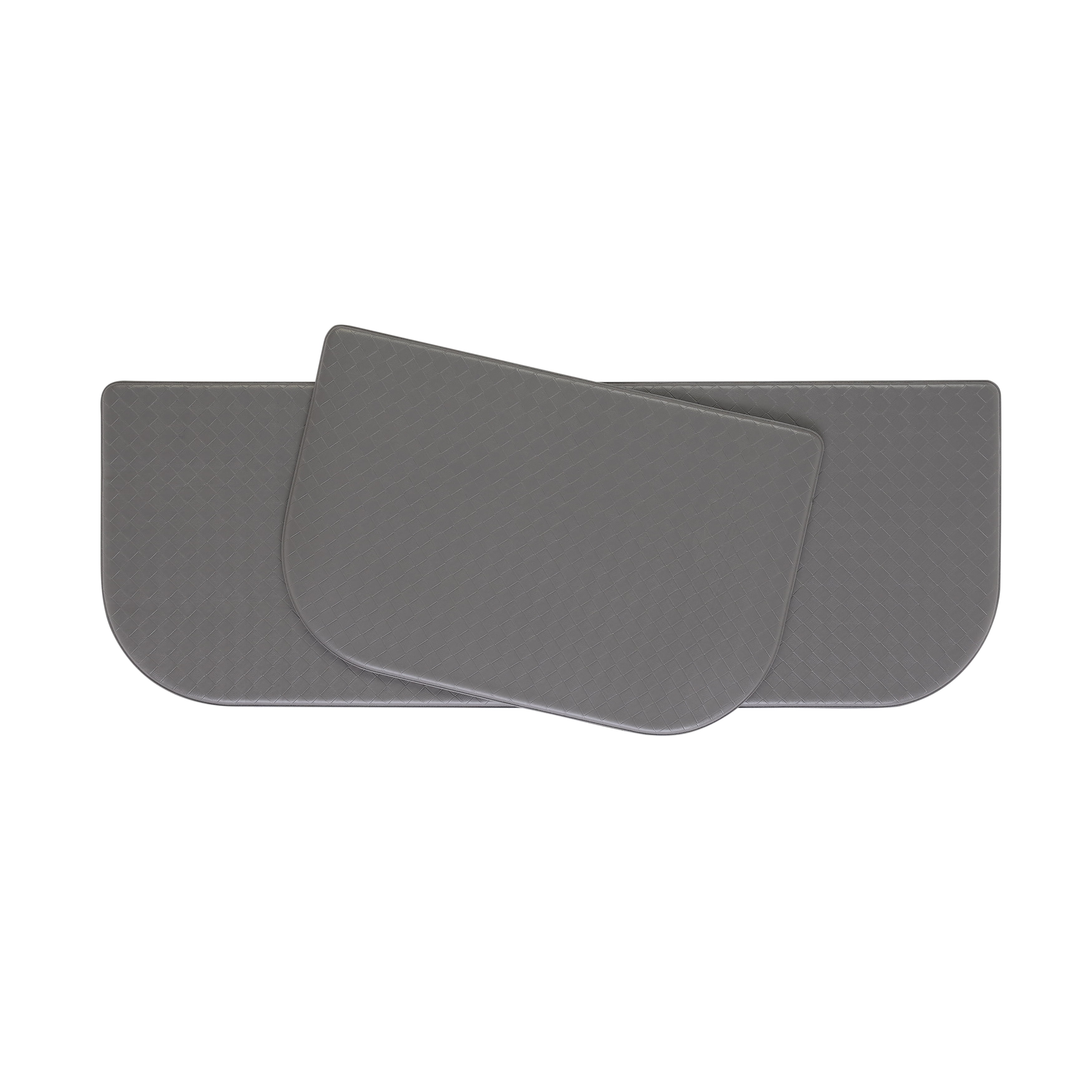 AntiFatigue Kitchen Mat Set, Charcoal, Playa Basketweave Wedge by Chef