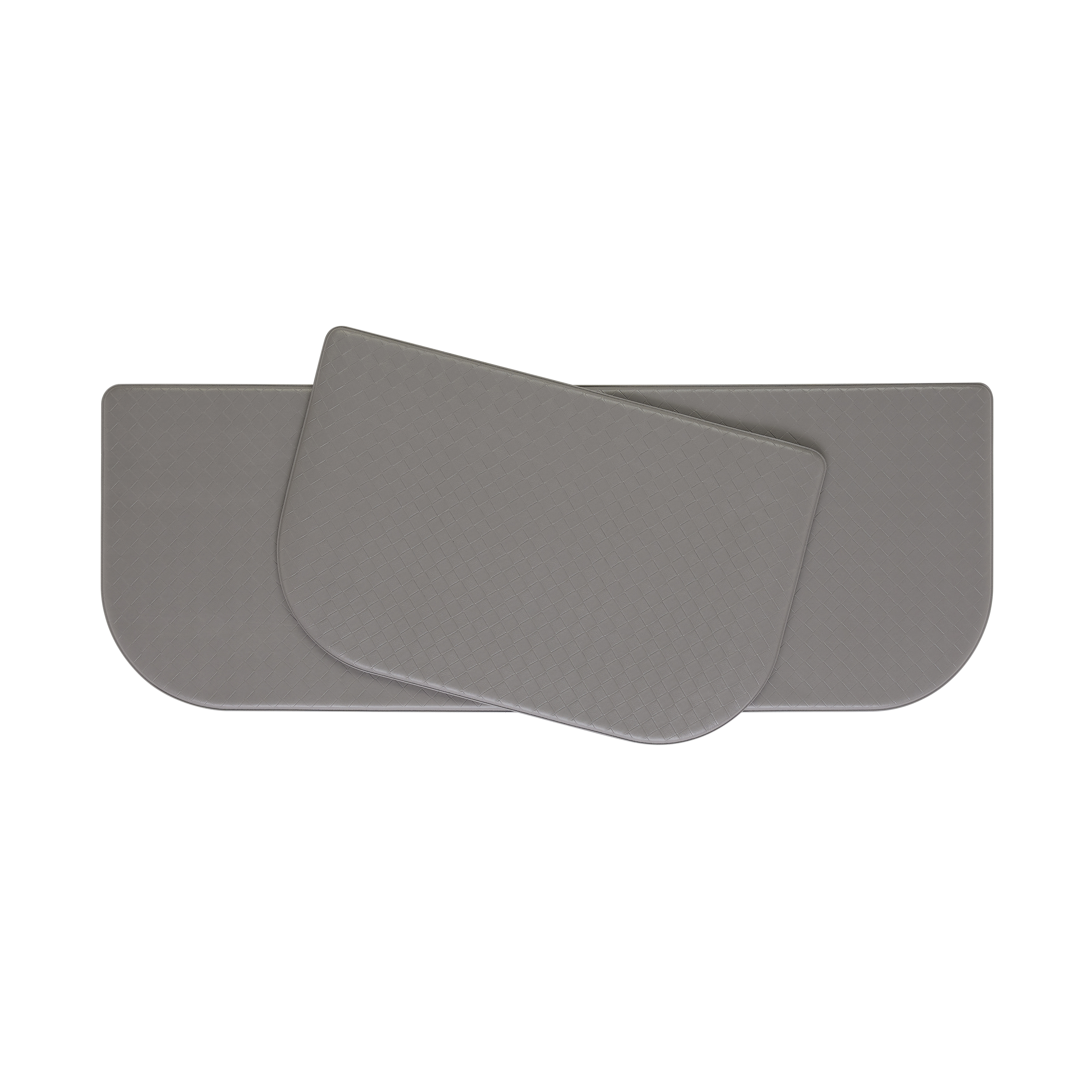 AntiFatigue Kitchen Mat Set, Gray, Playa Basketweave Wedge by Chef