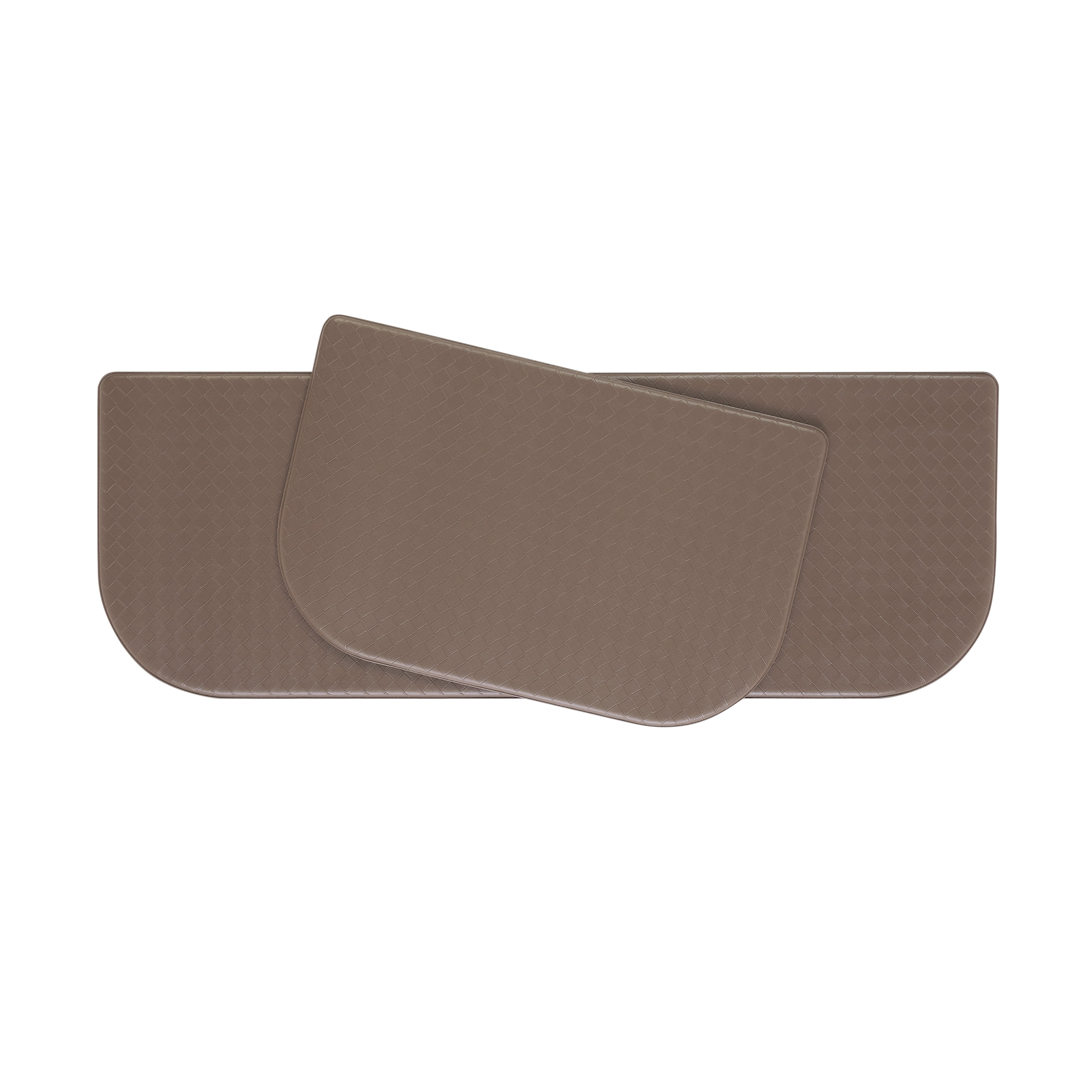 AntiFatigue Kitchen Mat Set, Mocha, Playa Basketweave Wedge by Chef