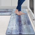 thumbnail image 1 of Anti Fatigue Kitchen Mat - Set of 2 - Blue and Marble Design Comfort Mats - Cushioned, Non Slip Floor Mat, 1 of 6