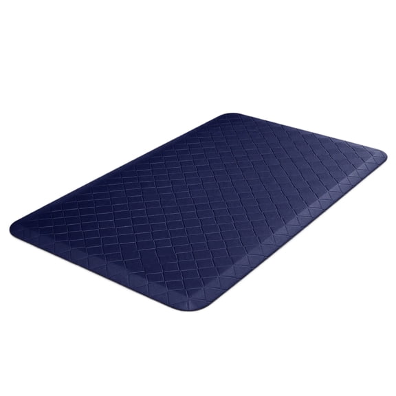 Anti Fatigue Kitchen Mat Thick Cushioned Navy Blue for Kitchen Floor Standing Work