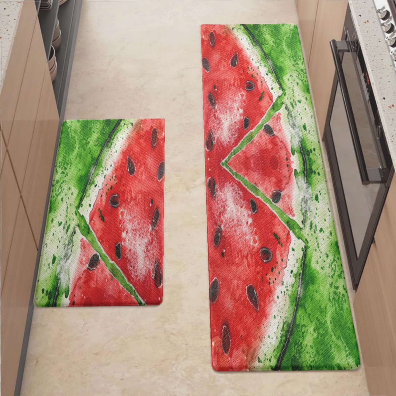 Anti Fatigue Kitchen Mat, Watermelon Kitchen Rugs Non Slip, Cushioned ...