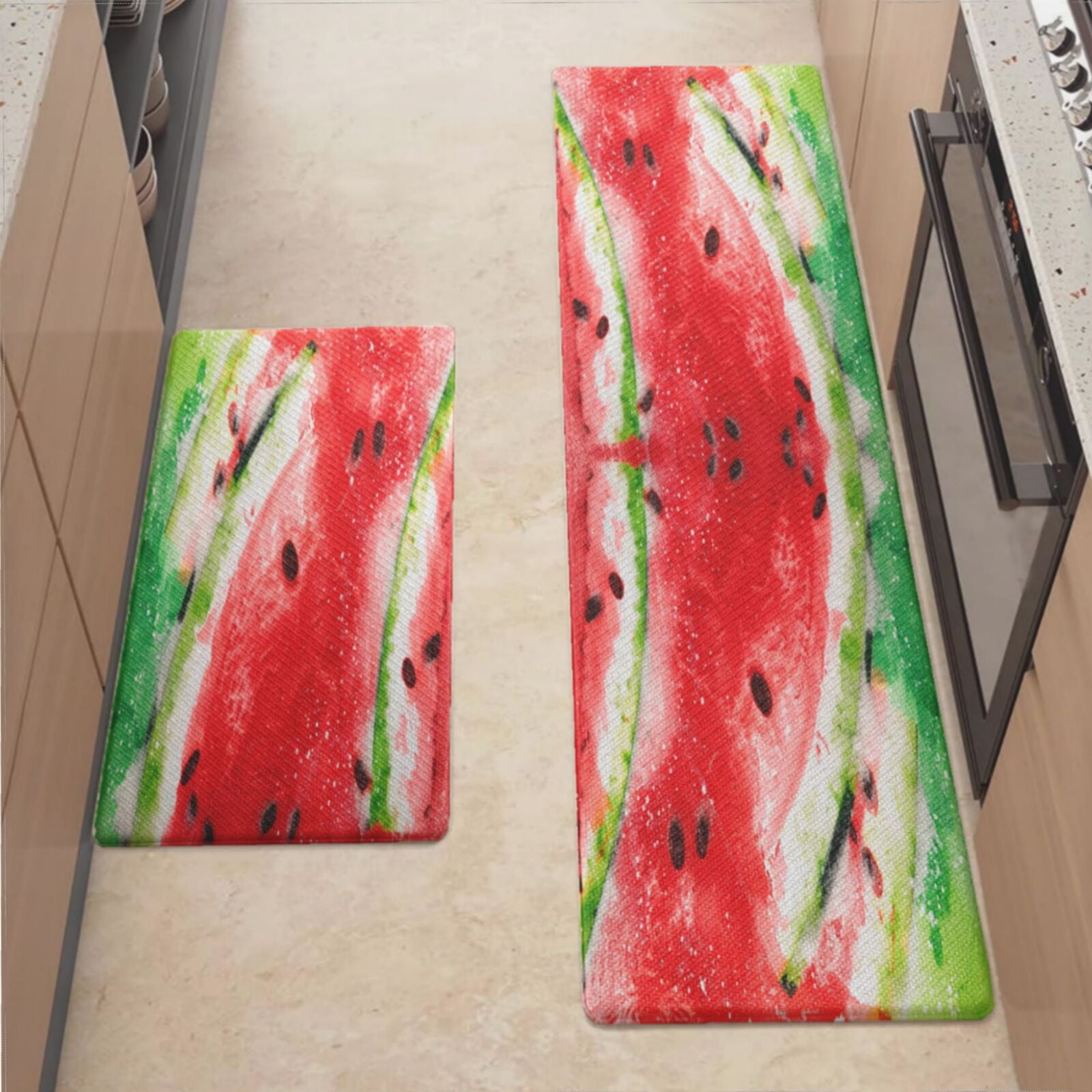 Anti Fatigue Kitchen Mat, Watermelon Kitchen Rugs Non Slip, Cushioned ...