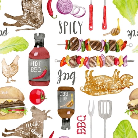 BBQ Summer Cotton Fabric (1 Yard)