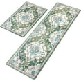 thumbnail image 1 of Anti Fatigue Kitchen Mats for Floor 2 Piece Set Green Cushioned Kitchen Rugs Non-Skid Waterproof Boho Comfort Floor Mat Runner for Standing Office Laundry(17x29+17x47Inch), 1 of 6