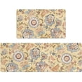 thumbnail image 1 of Anti Fatigue Kitchen Mats for Floor Set of 2, Black Boho Floral Kitchen Floor Mat, Non Slip Cushioned Kitchen Rugs Waterproof Memory Foam Kitchen Mat Comfort Standing Mat for Desk Laundry, 1 of 1