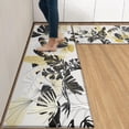 thumbnail image 1 of Anti-Fatigue Kitchen Rug Set of 2 Black Gold Tropical Palm Cushioned Kitchen Floor Mat, Standing Mat Waterproof Non-Slip Kitchen Mats and Rugs PVC Ergonomic Comfort Foam Rug for Kitchen, 1 of 6