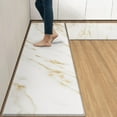 thumbnail image 1 of Anti-Fatigue Kitchen Rug Set of 2 Marble Golden Gold Modern Cushioned Kitchen Floor Mat, Standing Mat Waterproof Non-Slip Kitchen Mats and Rugs PVC Ergonomic Comfort Foam Rug for Kitchen, 1 of 6