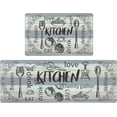 thumbnail image 1 of Anti Fatigue Kitchen Rug Set of 2 Non Slip Cushioned Kitchen Mats for Floor Waterproof Comfort Kitchen Rugs and Mats Farmhouse Chef Mats Floor Carpet for Sink,Laundry Room,Colorful, 1 of 6
