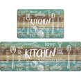 thumbnail image 1 of Anti Fatigue Kitchen Rug Set of 2 Non Slip Cushioned Kitchen Mats for Floor Waterproof Comfort Kitchen Rugs and Mats Farmhouse Chef Mats Floor Carpet for Sink,Laundry Room,Colorful, 1 of 6