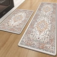 thumbnail image 1 of Anti Fatigue Kitchen Rug Set 2, Yamaziot Boho Memory Foam Kitchen Mat for Floor, Cushioned Non Slip Runner, Waterproof Sink Area Rug, Laundry Comfort Standing Mat, 18"x30" + 18"x48", 1 of 7
