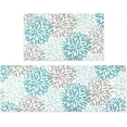 thumbnail image 1 of Anti-Fatigue Kitchen Rugs Set of 2, Kitchen Mats for Floor, Boho Non-Slip Rubber Cushioned Standing Mat, Teal Kitchen Rugs for Kitchen, Floor Home, Office, Sink, 17'''' x 47'''' + 17'''' x 30'''', 1 of 6