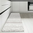 thumbnail image 1 of Anti Fatigue Mats for Kitchen Floor 17.3"x47", Cushioned Farmhouse Kitchen Rugs, Non Slip Waterproof Kitchen Floor Mat, Comfort Standing Mat for Laundry, Office, Sink, Desk Brown and White, 1 of 6