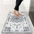 thumbnail image 1 of Anti Fatigue Mats for Kitchen Floor 18 x 30, Gray Boho Kitchen Rugs Non Slip, Farmhouse Memory Foam Kitchen Rugs and Mats Washable, Vintage Small Area Rugs, Boho Floarl Print Entryway Rug, 1 of 5