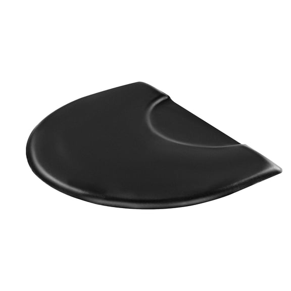 Anti-Fatigue Salon Mat for Barbers, 3x4 FT Semi-Circular Chair Mat with Round Cutout, 1-Inch Thick PVC Floor Mat, Slip-Resistant&Easy Clean Surface for Barber Shop