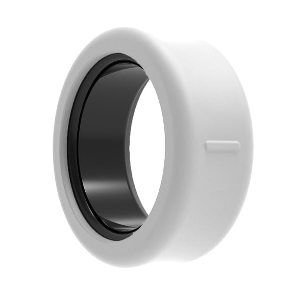 Anti-Fingerprint Silicone Elastic Ring Cover for Samsung Galaxy Ring (Size M 10-13), Anti-Wear Anti-Scratch Smart Ring Protective Case, Soft Lightweight Bumper Sleeve (White)