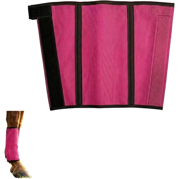 Anti-Fly Horse Leg Mesh Protectors - Set of 4 Breathable Summer Boots, 360 Coverage Fly Boots for Horses, Adjustable Curved Design Comfort Leg Guards for Horses Pasture Outdoor Use 1Pc