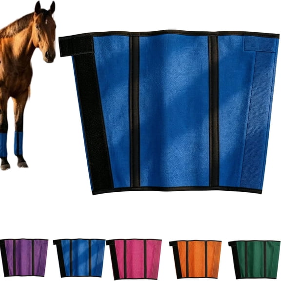 Anti-Fly Horse Leg Mesh Protectors - Set of 4 Breathable Summer Boots, Ventilated Mesh Horse Fly Boots, Adjustable Curved Design Comfort Leg Guards for Horses Pasture Outdoor Use