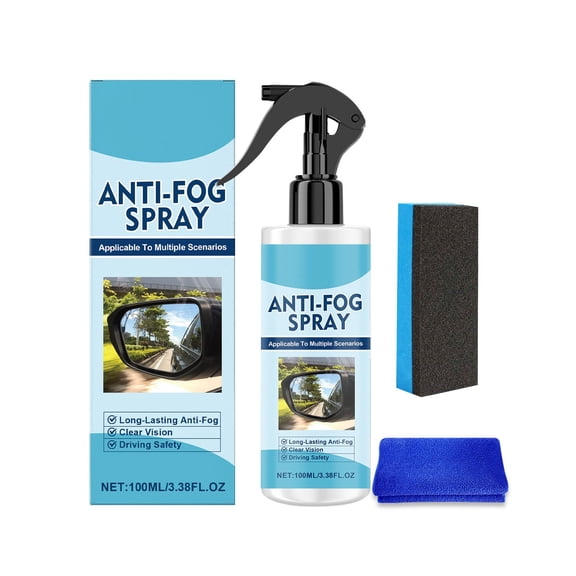 Anti-Fog Car Spray 100ml, Long-Lasting Protection for Windshields, Windows, and Mirrors, Safe Non-Toxic Formula, Easy Application and Removal, Enhances Driving