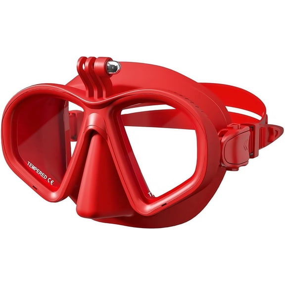 Mount for All GoPro Hero Diving mask Diving mask, 180° Panoramic View, Medical-Grade Silicone, Perfect for Diving, Snorkeling and Freediving