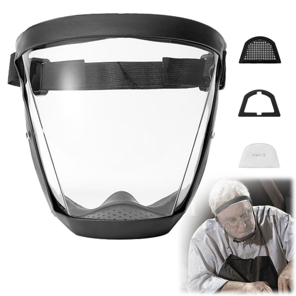 Anti-Fog Full-Cover Plastic Adult Protective Face Shield, 7.28in × 5.31in Lightweight Face Guard with Multiple Frame Color Choices