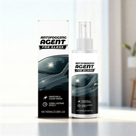 Anti Fog Glass Spray 100ml  All Weather Antifogfor Windshield & Mirrors, Clear Visibility Rain , Fast Acting Odor Free Defogger for Car Driving