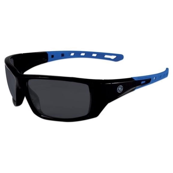 Anti-Fog Impact-Resistant Smoke Lens Safety Glass, Black & Blue