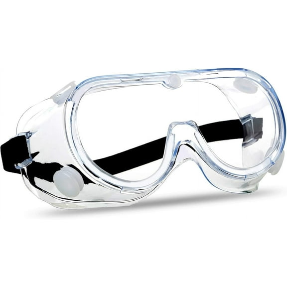Anti-Fog Protective Safety Goggles Clear Lens Wide-Vision Adjustable Chemical Splash Eye Protection Soft Lightweight Eyewear