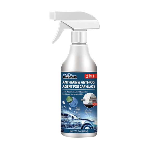 Anti-Fog & Rain Repellent Spray for Car Windshield - 60ml Glass Coating Agent