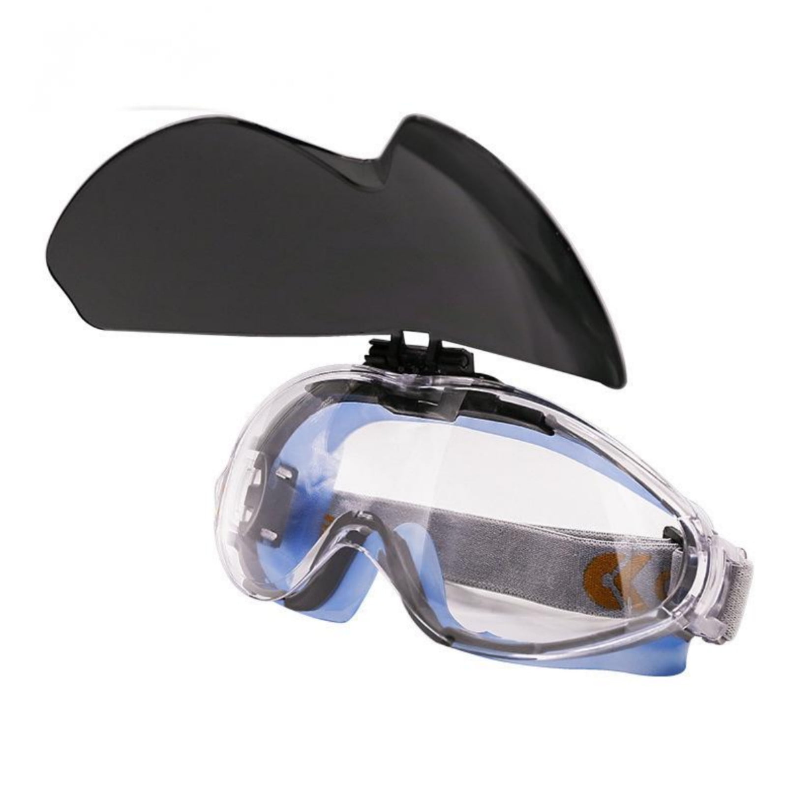 Anti-Fog Safety Goggles with Detachable Visor, Impact-Resistant Protective Glasses with Silicone Seal and Adjustable Strap for Construction, Lab, Industrial and Outdoor Work