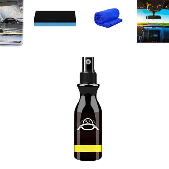 Anti-Fog & Water Repellent Spray, Anti-Fog Car Defogger Glass Cleaner Spray, Motorcycle Glass Coating Agent, Anti-Fog Windshield Cleaner for Shower Doors, SUV, Auto, RV, Fog & Streak Free (1)